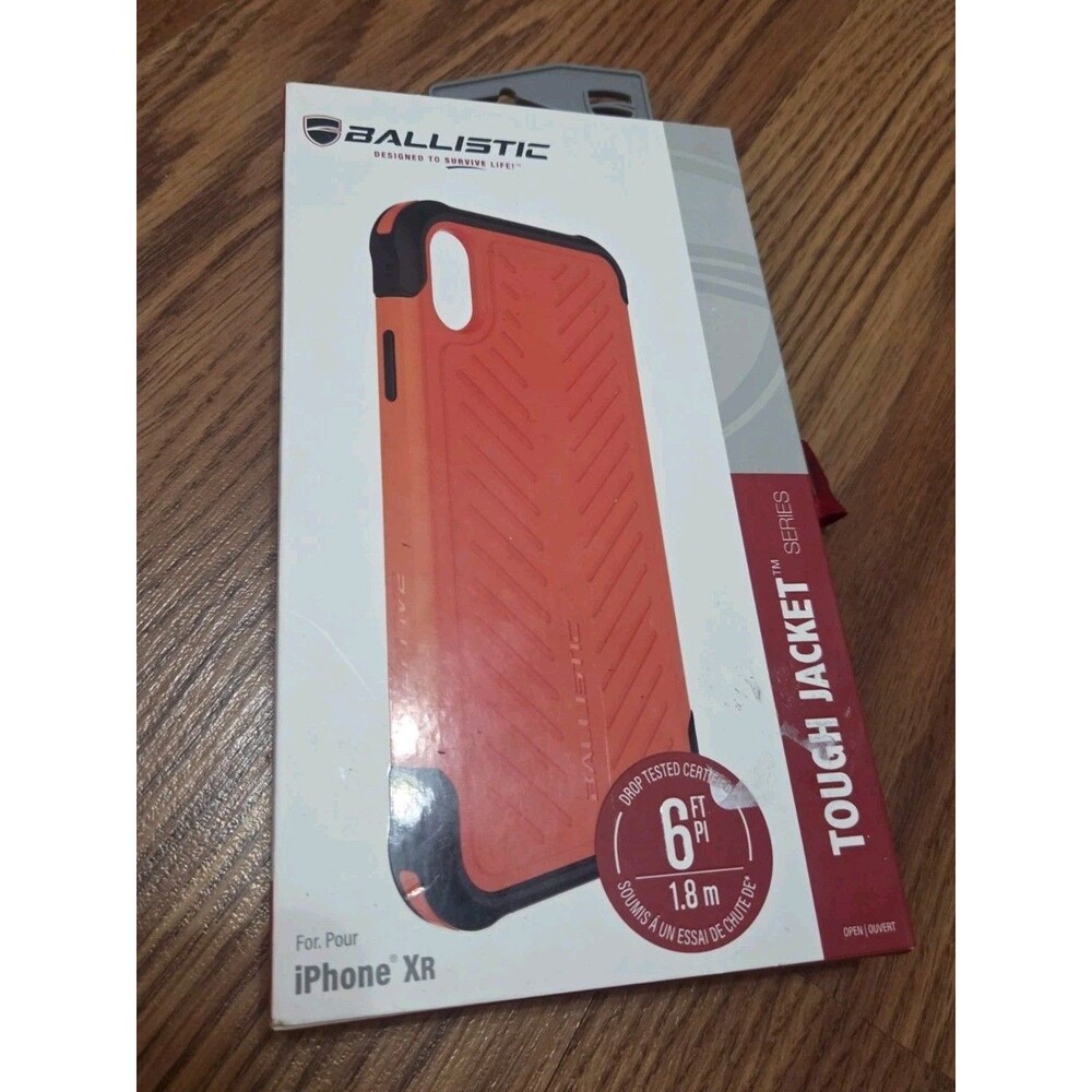 NEW Ballistic Tough Jacket Case Apple iPhone XR Orange Black Drop Tested Sealed